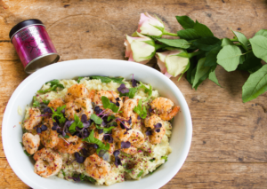 rezept für Risotto mit gebratenen Garnelen