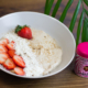 eis creme mit erdbeeren und kokos rezept
